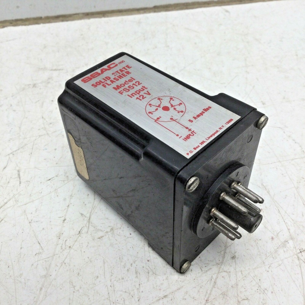 SSAC FS512 SOLID STATE FLASHER RELAY, 12V Input, 5AMP Res
