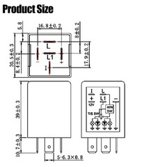 Compact 5-Pin Electronic LED Relay – Easy Installation for Various Vehicles
