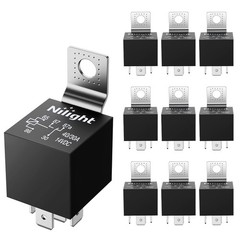 Efficiency-Boosting 10 Pack SPDT 12V 5-Pin Relays 30/40 Amp for All Vehicles