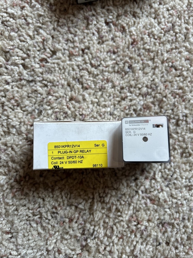 Square D 8501KPR12V14 Ser. G Plug In GP Relay. DPDT-10A Contact NEW IN BOX