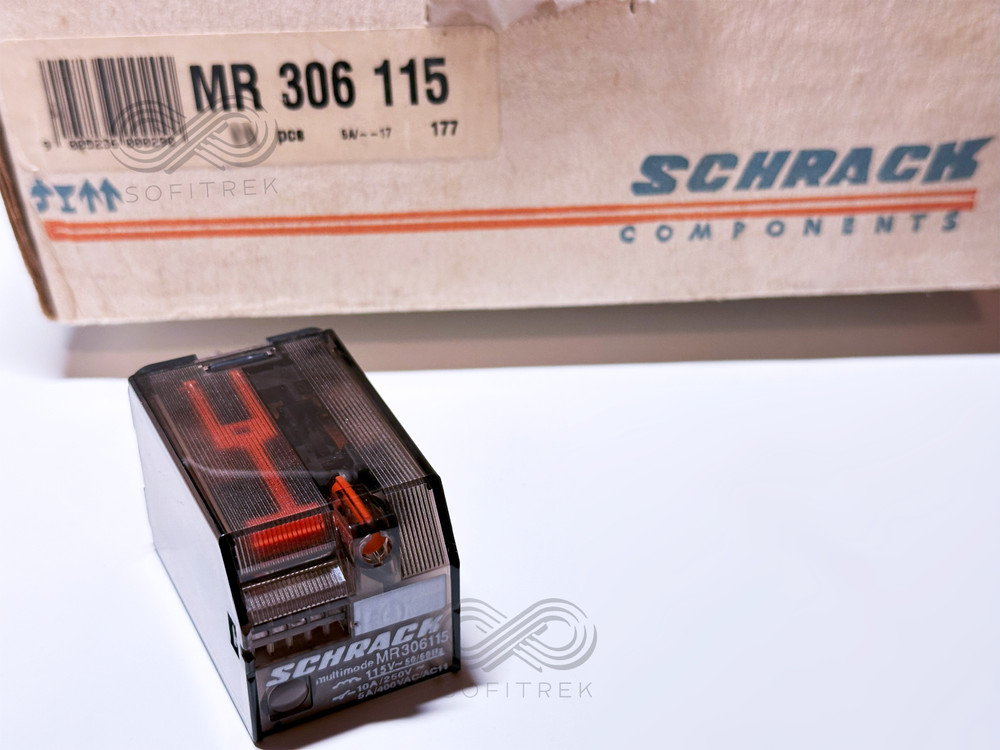 MR306115 SCHRACK MULTIMODE Power RELAY 115VAC 3PDT 10A 250VAC With Test Button
