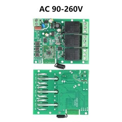 AC220V / DC7V-32V 10A 3CH Bluetooth WIFI Relay module supports RF 433Mhz Remote