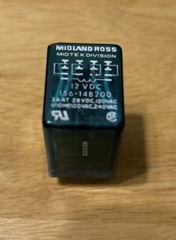 Midtex 156-14B200 Relay 12VDC Coil 28VDC 1/10HP 4PDT 14-Pin