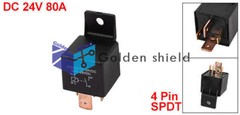 JD2912 DC 80A 4 Pin SPDT Power Electromagnetic Relay Pin Width Black 24V 9mm✦Kd