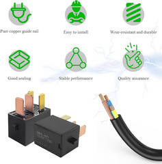 4 PCS Car AC Relay, G8HL-H71-12VDC 4 Pins AC and Starter Relays, Multiple Power