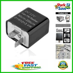 Compact 12V Adjustable LED Flasher Relay – 2-Pin for Seamless Signal Operation