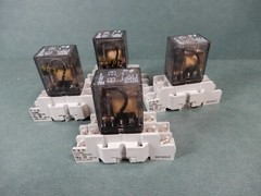 Potter & Brumfield K10P-11D15-6 Relays (4) w/Sockets 6VDC Coils DPDT Tested Good