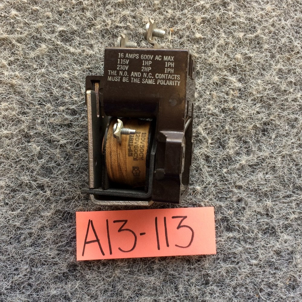 Cutler Hammer 9575H2525A Type AA Relay 16A 110/120V Coil 1NO 1NC 9575H2525-66