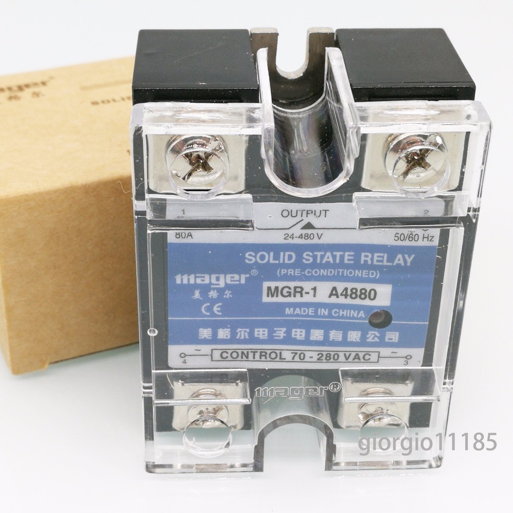 80A Solid State Relay SSR AC-AC Input 70-280V AC Load 240-480V​AC A4880