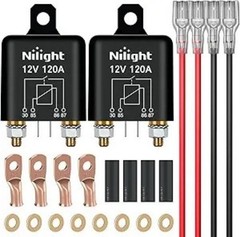 2PC 120A Starter Relay 4 Pin Split Charge Relay Switch 12V Con Color: 120A-2PC