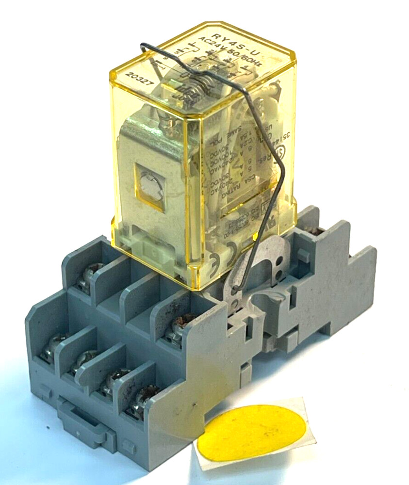 IDEC RY4S-U CONTACT RELAY AC24V 50/60HZ 20327 36.9MA 4PDT 14-PIN TERMINAL