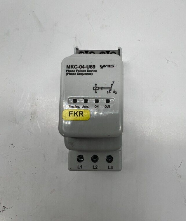 ENTES Elektronik Phase Failure Relay MKC-04-U69 160-600VAC 50/60Hz Gray