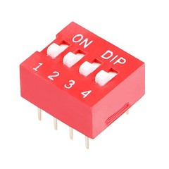 10 PCS Red 4 Position DIP Switch For Arduino ESP32 ESP8266 Raspberry Pi DIY