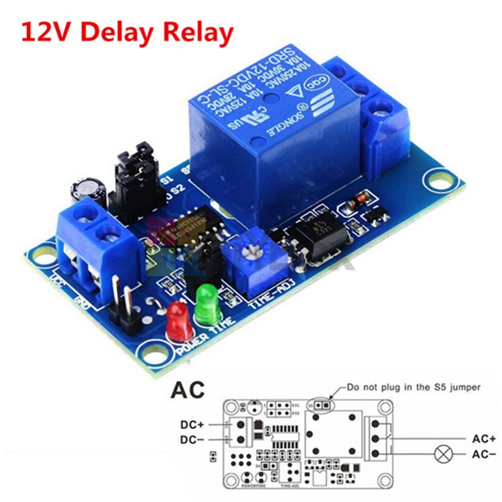 1pcs DC 12V Delay Relay Delay Normally Open Switch Module with Timer