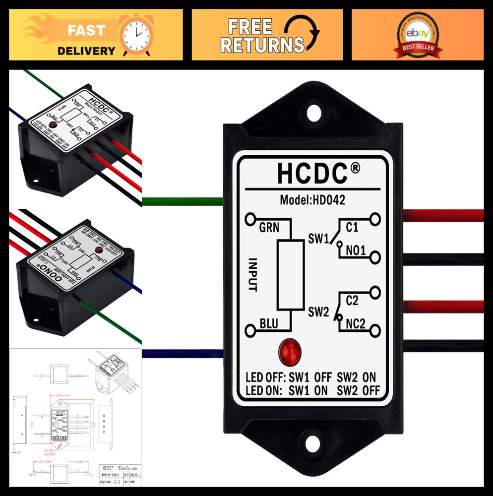 8 Amp Power Relay Module DPST 1NO 1NC AC/DC 12V – High-Performance Switch Contro