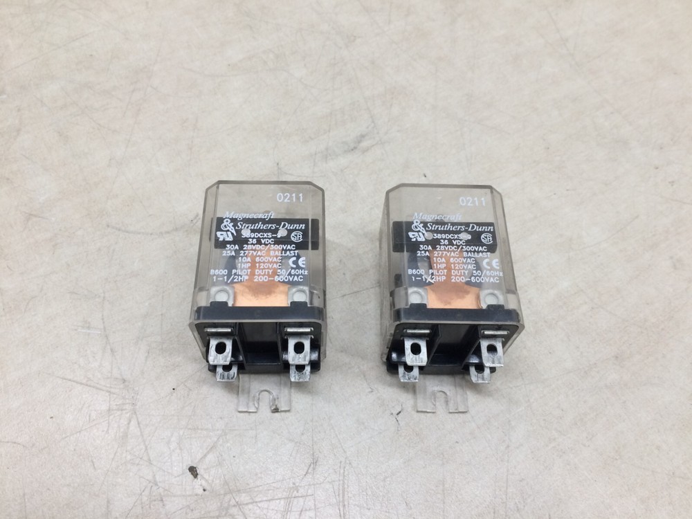 Lot of 2 Nilfisk Advance AquaMax 36V DC Relay Magnecraft 389DCXS-9 1 HP 120VAC
