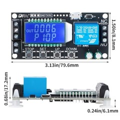 Time Delay Relay 2pcs Adjustable Trigger Delay Switch Board DC 5V 12V 24V LCD