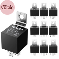 10 Pack SPDT 5PIN Electrical Relays 12V 30/40 Amp 5-Pin Switch Relay for Automot