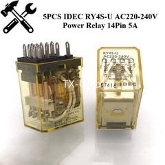 5 PCS Power Relay IDEC RY4S-U AC220-240V 14Pin 5A