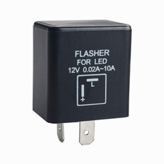 2-Pin CF-12 Electronic Flasher Relay for 12V Vehicles – No Load Resistors Needed