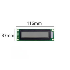 Compact 116x37x12mm ST7920 LCD Screen with 3.3V Operation and 3-LED Backlight