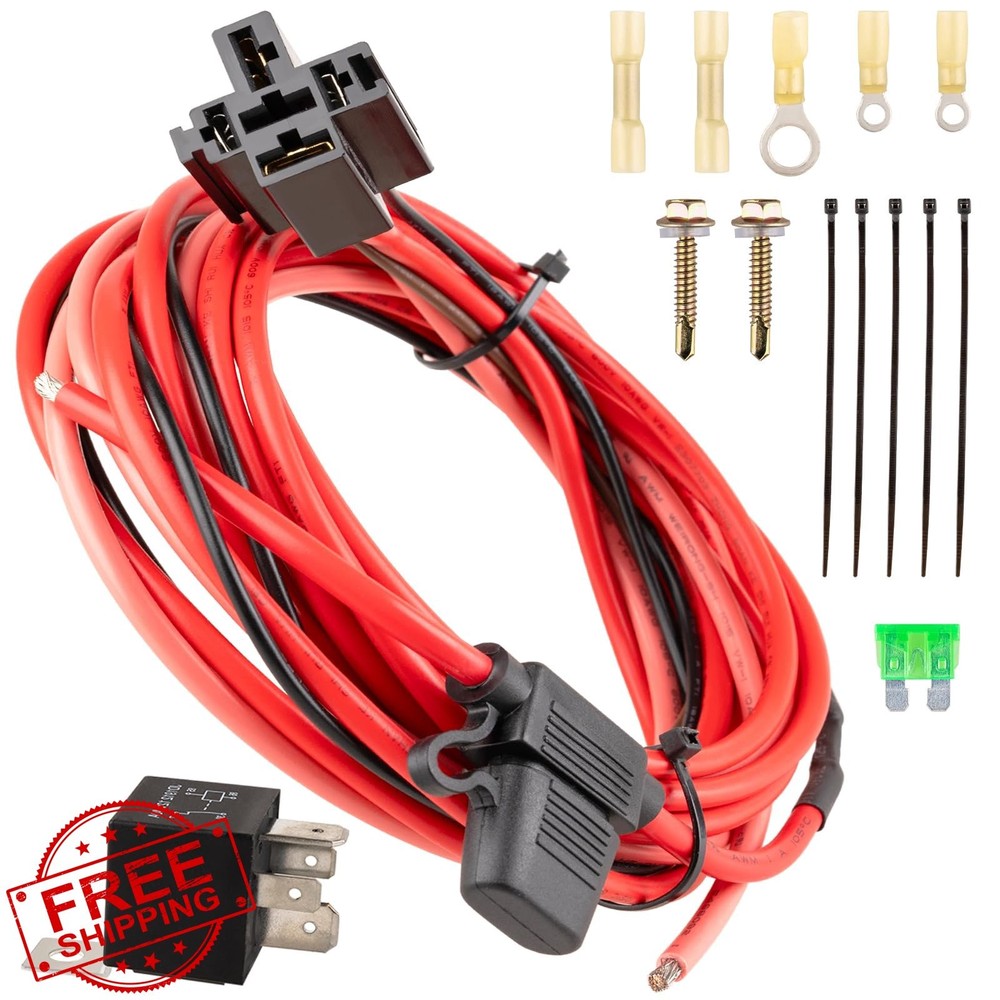 KACOLA Electric Fuel Pump Relay Kit 12V 40 AMP