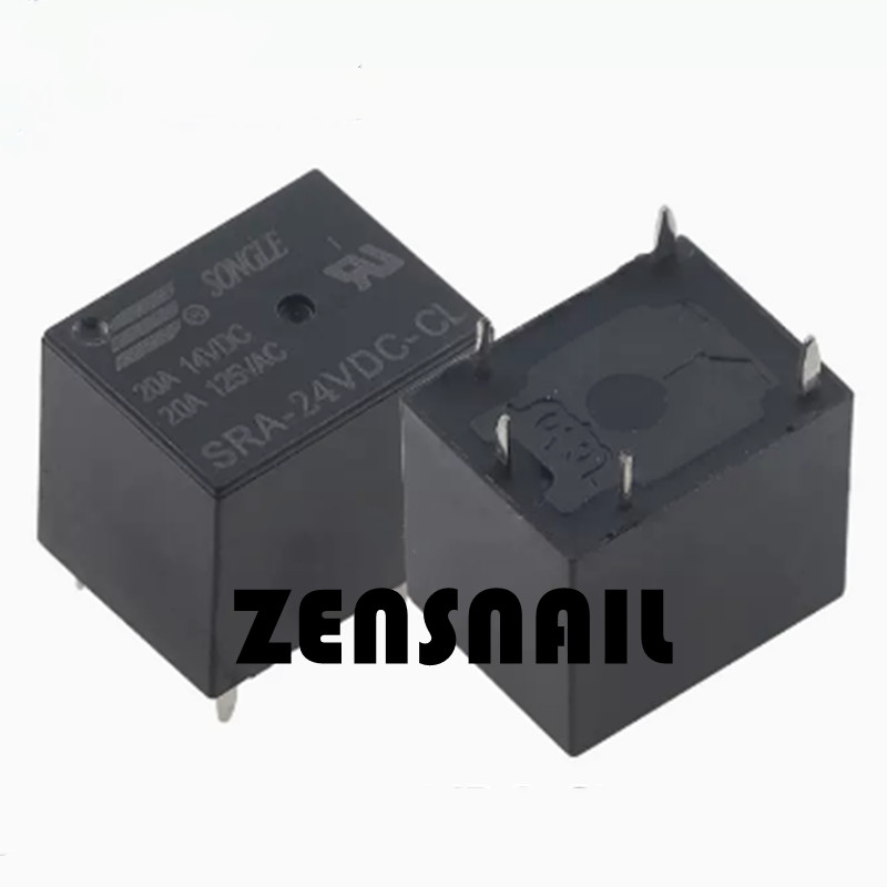 5PCS SRA-24VDC-CL 24V SPDT Relay 24VDC 20A 5PINS NEW