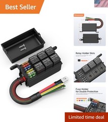 Brand New 12V Waterproof Relay Box 6 Way for Automotive, Marine, and Outdoor Use