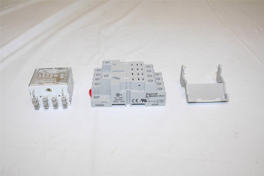 Magnecraft Relay # 784XDXM4L-120A and Socket 70-784D-1, New