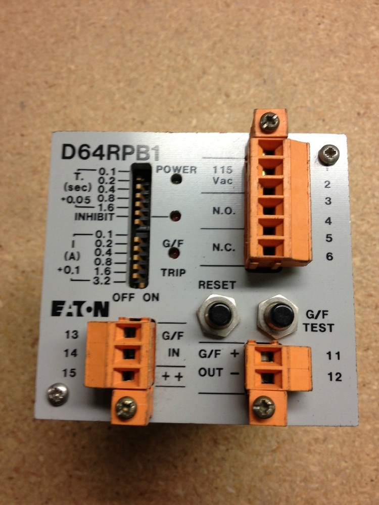 D64RPB1 Eaton Ground Fault Relay 115VAC