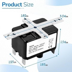 General Purpose 24V AC Relay SPDT 12A Load Electromechanical Fan Control Relay
