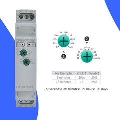 Delay ON HYCRT8-A1 0.1sec-10day AC/DC 24-240V Power On Delay Relay DIN Rail M…