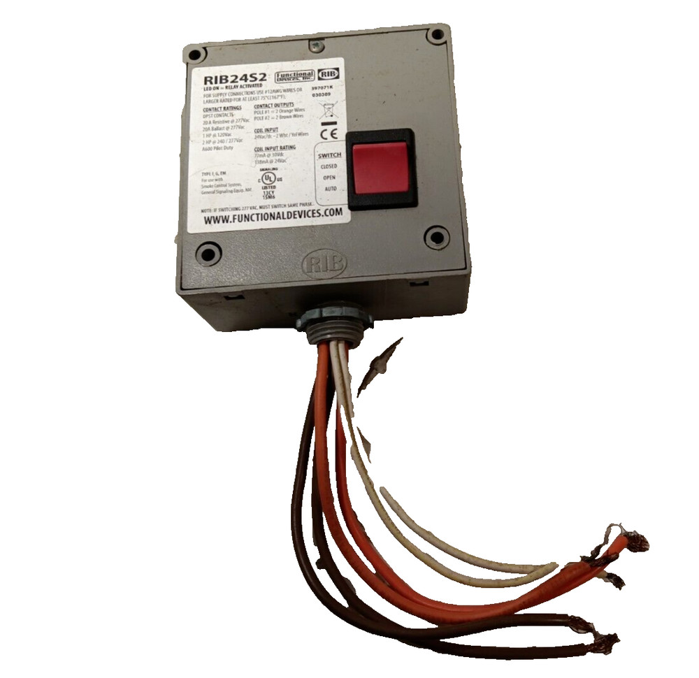 Functional Devices RIB2452 24Vac/dc 20 Amp Relay