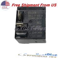 2PCS 4-Pins General Power Relay For GOLDEN GK-C-1A-12D GKC1A12D 12VDC 40A 277VAC