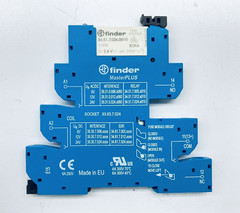 LOT OF 2 FINDER 34.51.7.024.0010 RELAY 24VDC W/ 93.63.7.024 RELAY SOCKET