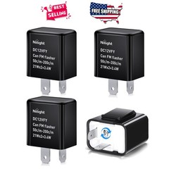 Flasher Relay 2 Pin 12V Adjustable Electronic Blinker for Motorcycle LED 4 Pack
