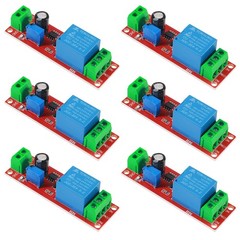 6PCS NE555 DC 12V Delay Timer Relay Switch Module Adjustable 0-10 Seconds Con…
