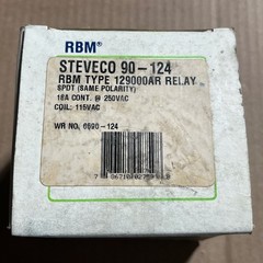 Steveco 90-124 RBM Type 129000AR Coil Relay SPDT NEW (old stock) Qty-1