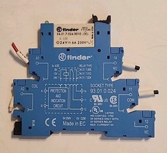 Finder 34.51.7.024.0010 Relay w/Base 24 VDC 6 A 93.01.0.024 (Lot Of 4) Free Ship