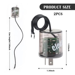 2Pin LED Flasher Relay with Ground Wire,12V Car for Fixing 2PCS