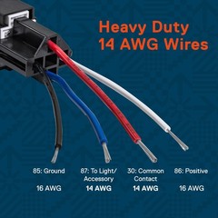6 Pack 12V Bosch Style Fused Relay Switch Kit with Harness & 30 Amp Fuse