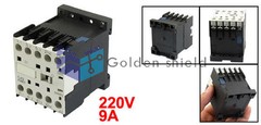 CJX2-K0901 DIN Rail Three Pole 3P 1NC AC Contactor Coil 220 V 35mm 9A