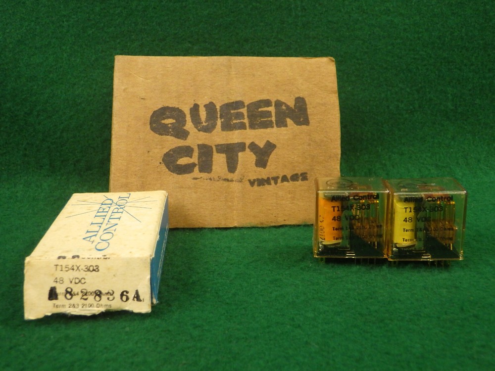 Pair new old stock Allied Control relays T154X-303 48VDC