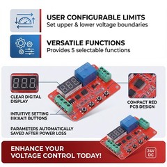 Digital Voltage Comparator, 0.1V Adjustable Window Voltage Monitor with Relay…