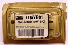 Dayton 5YR01 24VAC Coil 50/60Hz 12AMP 8-pin DPDT Relay