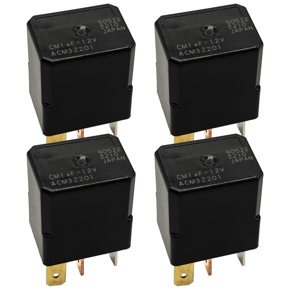 Relay CM1af12V ACM32201 Pack of 4 SPST 12VDC 4Pin Automotive Micro Relay, OE…