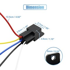 JD-2912 5 Pin DC 48V 40A Universal Motor Fuse Relay Switch Power with Harness