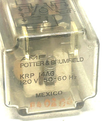 Potter & Brumfield KRP-14AG 120VAC Plug-In Relay 10A Lot of 2
