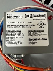RIB RIB02BDC Enclosed Dry Contact Input Relay 20amp SPTD