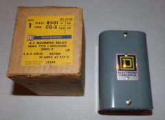 NOS Square D Enclosed Power Relay 8501 CG-2 Ser. B 230V Coil Nema 1 Enclosure
